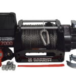 Carbon Winch 12V 17000lb Heavy Duty Series winch with synthetic rope