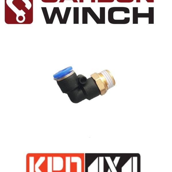 Carbon Winch Motor Breather Kit 90 Deg Elbow 1/4 NPT airline fitting