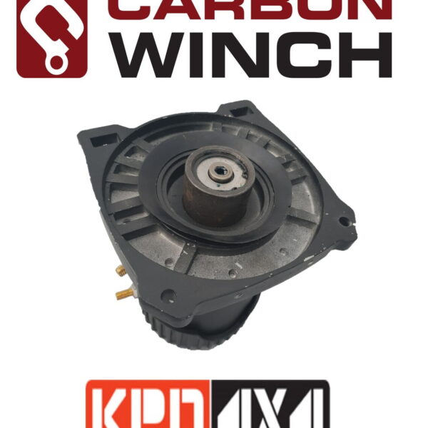 Carbon Winch lowmount winch Motor side drum endplate with brake unit housing -no internal brake components
