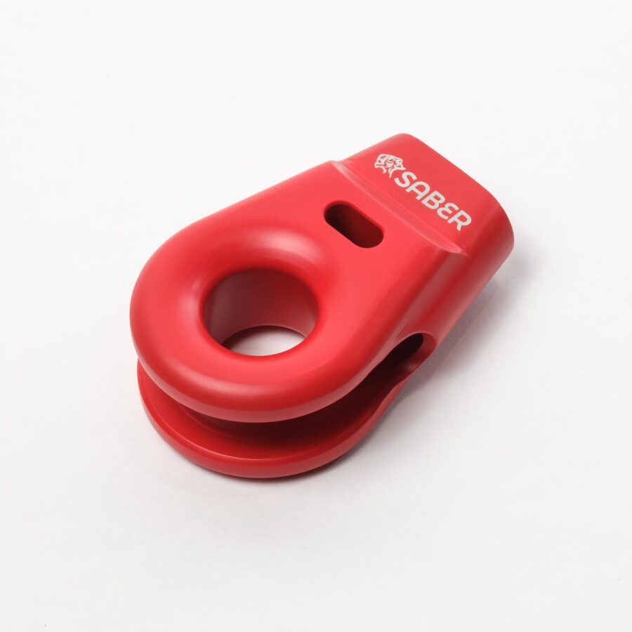 6061 Aluminium Spliced Winch Thimble Cerakote Red & 9K Soft Shackle