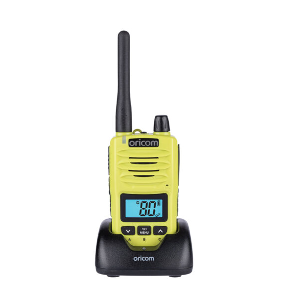 DTX600LME 5 watt UHF CB radio in lime, waterproof IP67 handheld