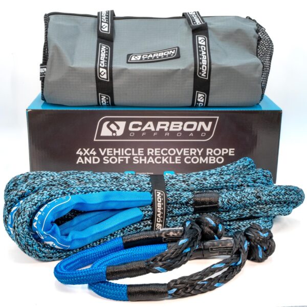 Carbon Offroad 4x4 Vehicle Recovery Rope and Soft Shackle Combo